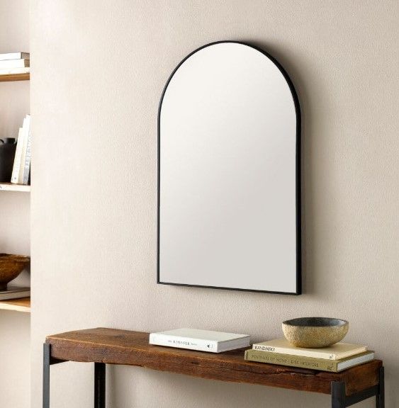 Surya Aranya Matte Black 36" Accent Mirror-3