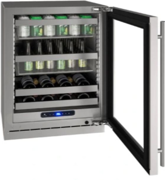 U-Line® 24" Stainless Steel Wine Cooler-2