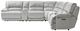 Steve Silver Co. Olsen 6-Piece Silver L-Shape Dual-Power Zero-Gravity Reclining Sectional-3
