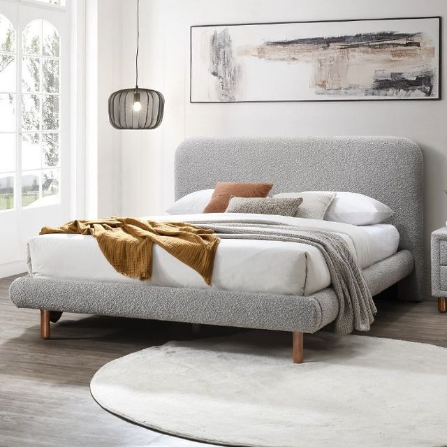 ACME Furniture Cleo Gray Eastern King Panel Bed-1