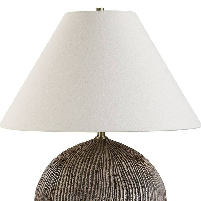 Uttermost® Sayre Dark Brown Table Lamp with Black Accents-4