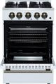 FORNO® Breno Alta Qualita 24" White Freestanding Gas Range-4