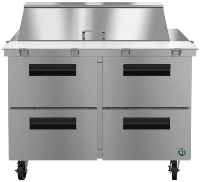 Hoshizaki 48" 13.66 Cu. Ft. Stainless Steel Two Section Mega Top Prep Table Refrigerator with Stainless Drawers-0