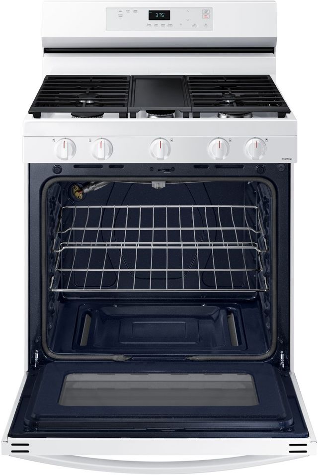 Samsung 30" White Freestanding Gas Range-4