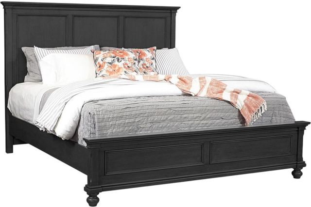 aspenhome® Oxford Black King Panel Bed-0