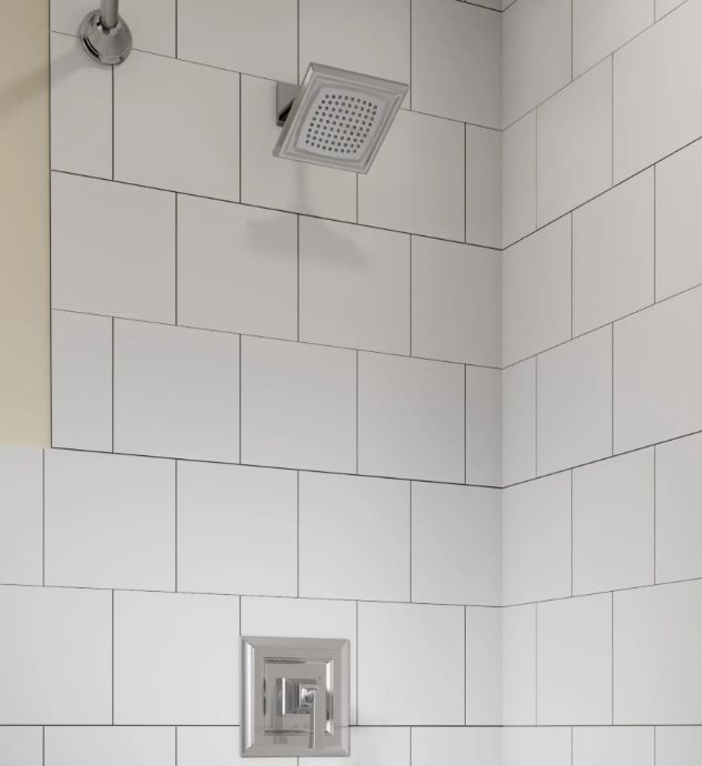 American Standard Town Square® S Polished Chrome Shower Trim Kit with Water-Saving Showerhead and Lever Handle-1