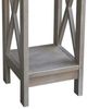 John Thomas Furniture® Home Accents Taupe Gray 24" X-Side Plant Stand Table-1