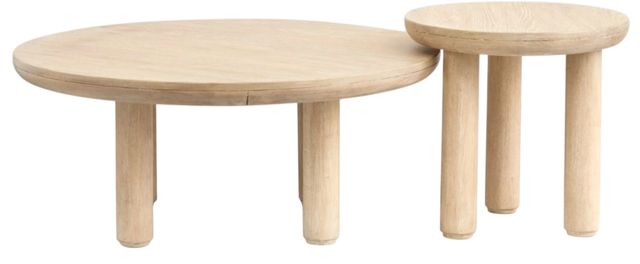 Magnussen Home® Sunset Cove Sanibel Brown Nesting Cocktail Table with Casters-1