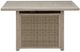Signature Design by Ashley® Carisbo Beige Aluminum/Resin Square Outdoor Fire Pit Table-1