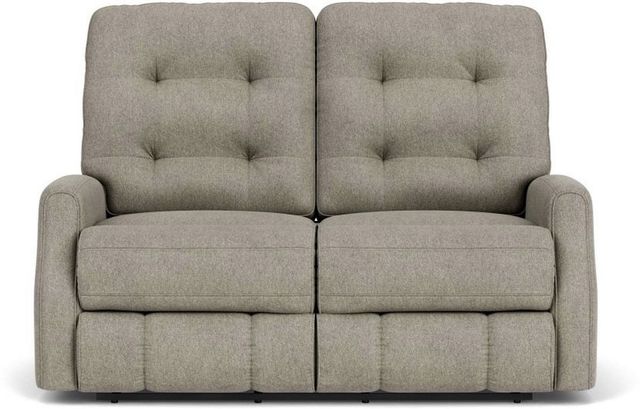 Flexsteel® Devon Silver Pebble Reclining Loveseat-1