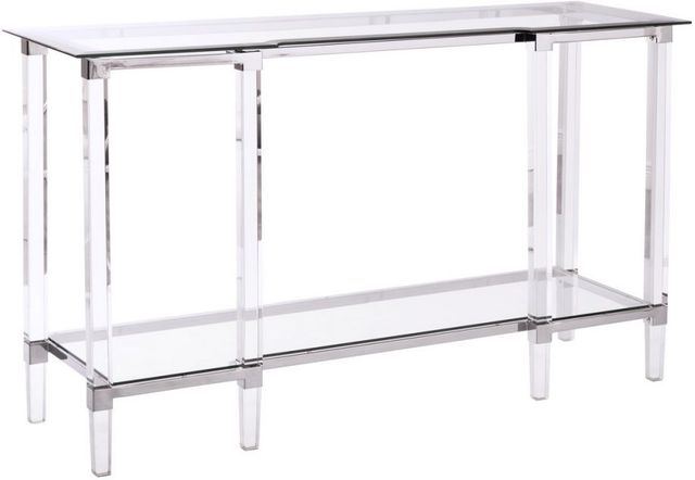 Mazin Furniture Lyrica Clear Glass Sofa Table-0