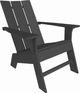 Unwasted® Tranquil Black Plastic Outdoor Adirondack Chair-0