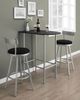 Monarch Specialties Inc. 24"X 36" Black Top Pub Table with Silver Metal Frame-3