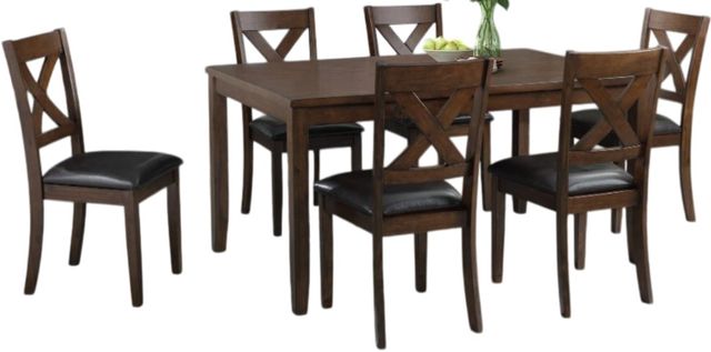 Elements International Alex 7-Piece Cherry Dining Set-0