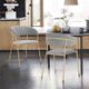 Armen Living Nara 2-Piece Gray Dining Chairs-4