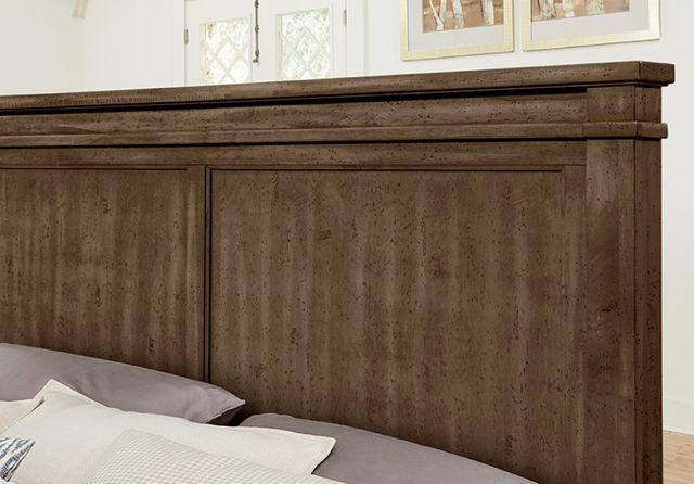 Artisan & Post by Vaughan-Bassett Cool Rustic Mink Queen Storage Panel Mansion Bed-2