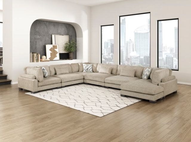 Homelegance® Tinley 6-Piece Brown Modular Sectional and Chaise-1