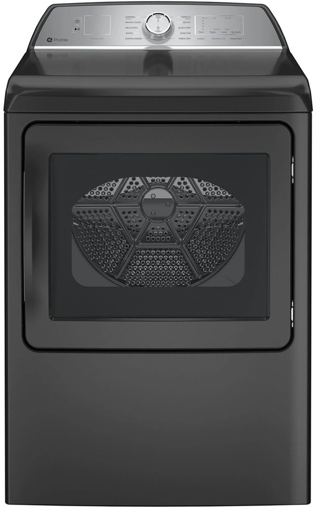 GE Profile™ 7.4 Cu. Ft. Diamond Gray Vented Electric Dryer with Sanitize Cycle and Sensor Dry-0