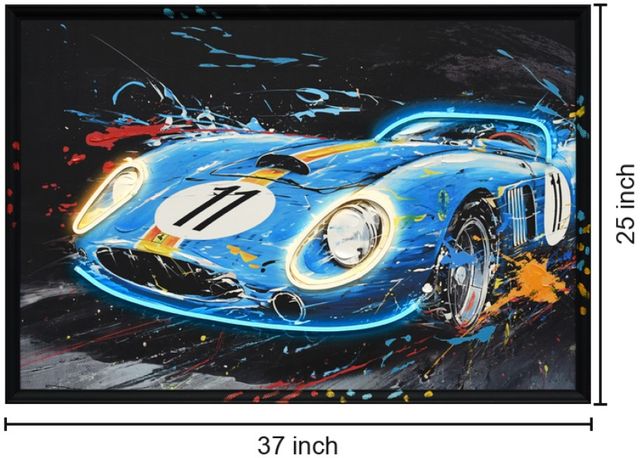 Classy Living Luminous Neon Racer Wall Art-2
