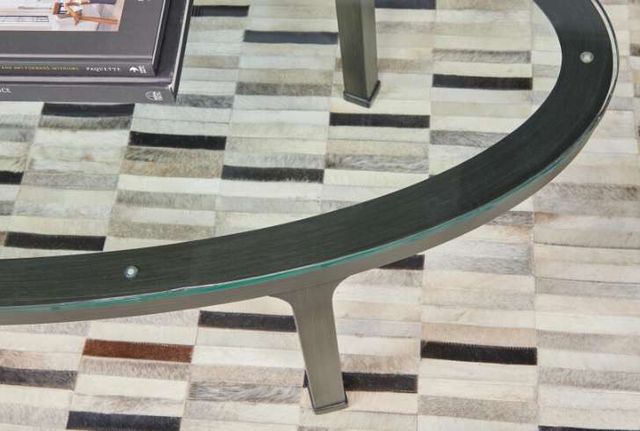 Hammary® Ala Carte Clear Coffee Table with Earthtone Base-1