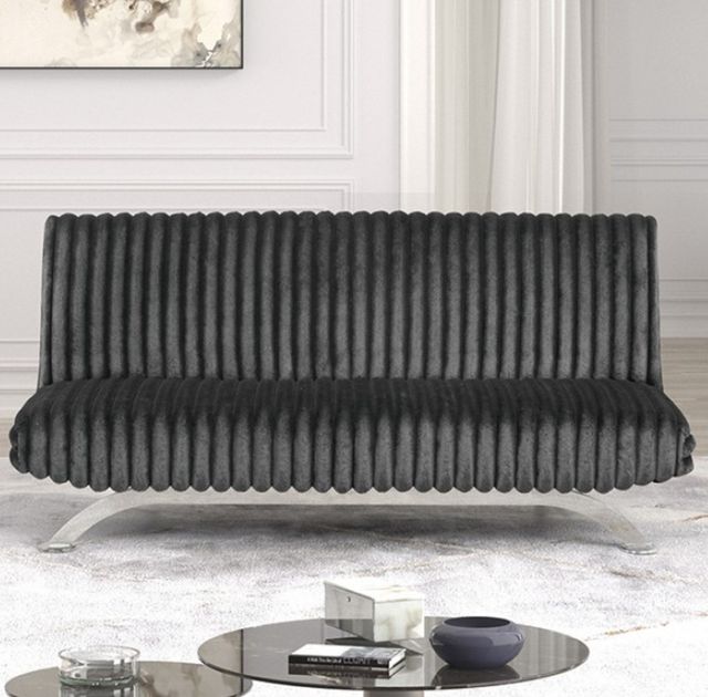 Furniture of America® Villeneuve Charcoal Futon Sofa Bed-1