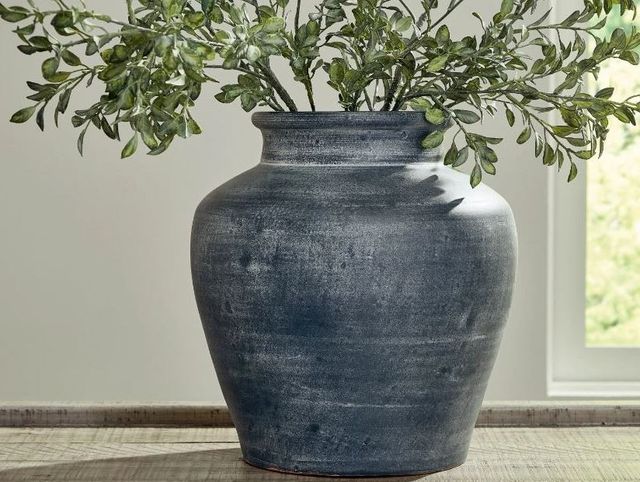 Signature Design by Ashley® Meadie Distressed Blue 12.5" Vase-2