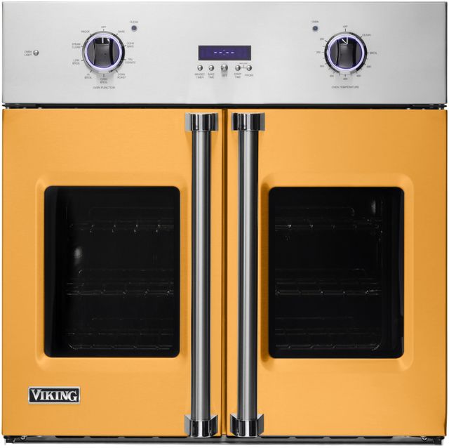 Viking® 7 Series 30" Daffodil Electric Single French-Door Oven-0