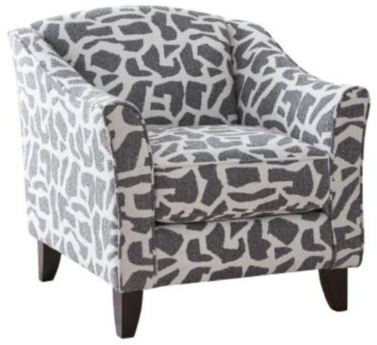 Fusion Furniture Scarborough Steel Lilypad Charcoal Accent Chair-0