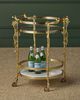 Currey & Company Fiore Clear/Polished Brass Bar Cart-4