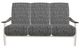 Telescope Casual St. Catherine Agra Classic/Desert Aluminum/Fabric Outdoor MGP Cushion Three-Seat Sofa with Chestnut Rustic Arms-1