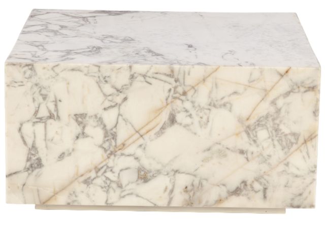 Home Trends & Design Nile White Drum Coffee Table-1