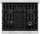 ZLINE Autograph Edition 30" Satin Stainless Steel Pro Style Dual Fuel Range with White Matte Door and Matte Black Accents-2