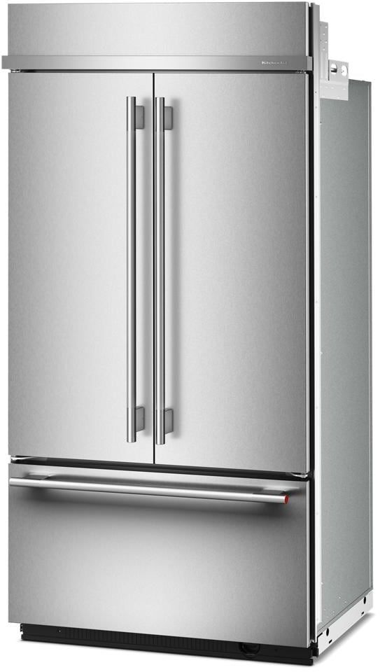 KitchenAid® 42" 24.2 Cu. Ft. PrintShield Stainless Steel Built In French Door Refrigerator with Platinum Interior-3