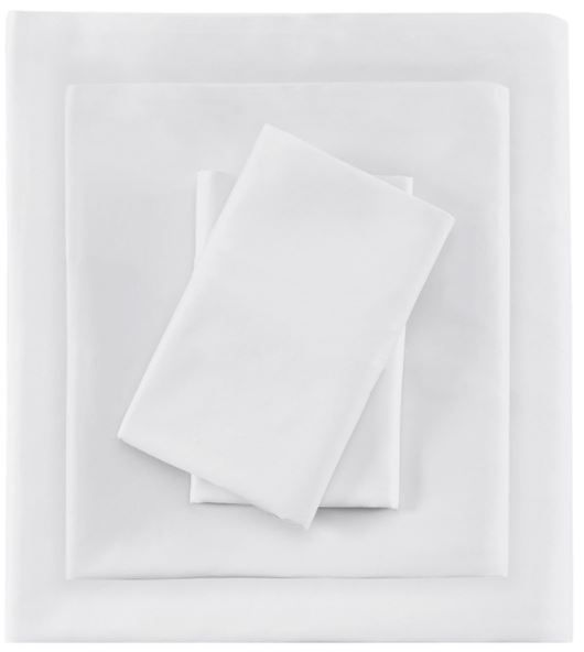Olliix by Madison Park 525 Thread Count White Full Cotton Rich Sheet Set-0