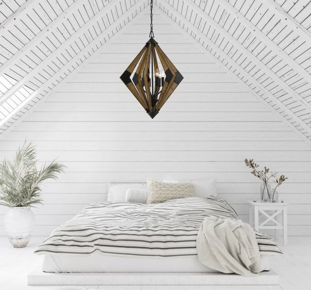 Cal® Lighting & Accessories Arezzo Wood Chandelier-1