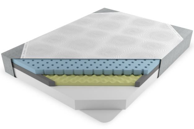 Glideaway® Awakenings Gray and Off-White 8” Twin Tranquil Memory Foam Mattress-2