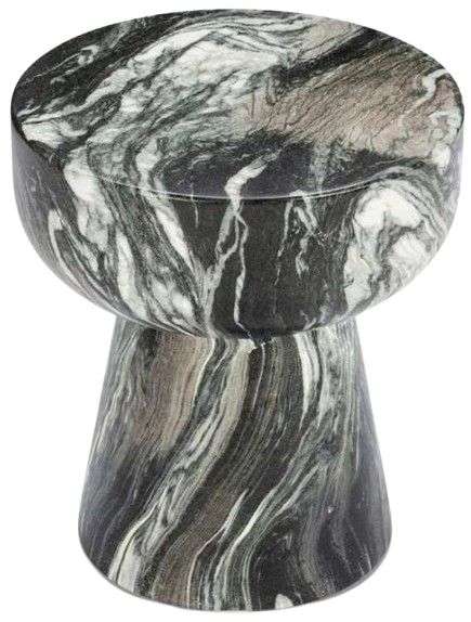 Classic Home Merz Green Concrete/Fiber Glass Outdoor Stool-2