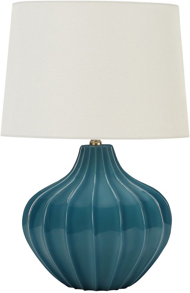 Monarch Specialties Inc. 24"H Blue Ceramic Table Lamp-0
