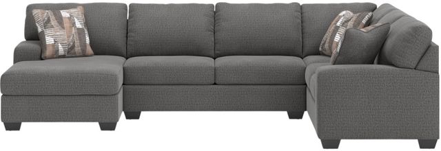 Signature Design by Ashley® Seyler Lane 3-Piece Graystone U-Shape Sleeper Sectional and Chaise-2