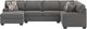 Signature Design by Ashley® Seyler Lane 3-Piece Graystone U-Shape Sleeper Sectional and Chaise-2