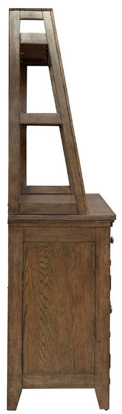 Liberty Furniture Carolina Park Amber Brown Server and Hutch-2