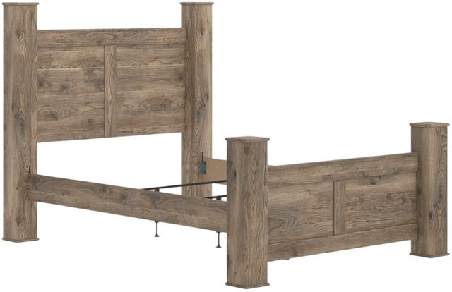 Signature Design by Ashley® Keithland Brown Queen Poster Bed-0