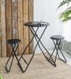 A & B Home Black Coffee Table Set-4