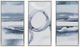 Olliix by Madison Park Grey Set of 3 Grey Surrounding Printed Frame Canvas with Gel Coat and Silver Foil-0
