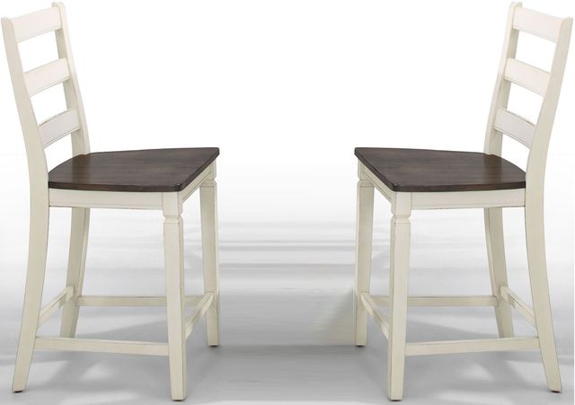 Intercon Glennwood Rubbed White/Charcoal Counter Stool-0