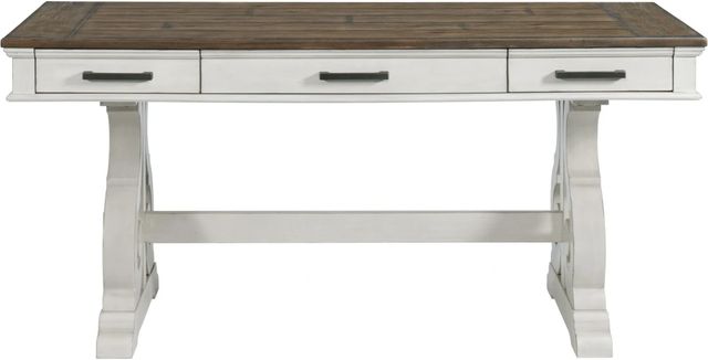 Intercon Drake French Oak/Rustic Gray Writing Desk-2