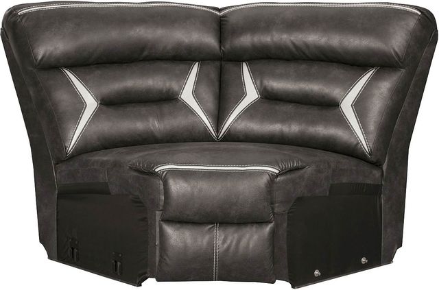 Signature Design by Ashley® Kincord 4-Piece 109" Midnight Curved Power Reclining Sectional -2