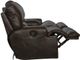 Catnapper® Wembley Chocolate Leather Lay Flat Reclining Console Loveseat-5