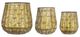 A & B Home 3-Piece Gold Planter Set-1