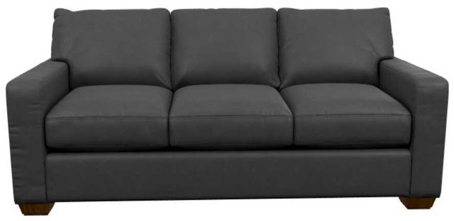 La-Z-Boy® Shiloh Navy Leather Queen Sleeper Sofa-1